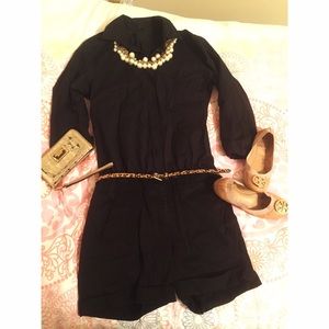 Black Crunch Romper