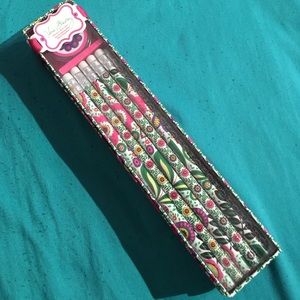 Vera Bradley pencil box set in viva la vera