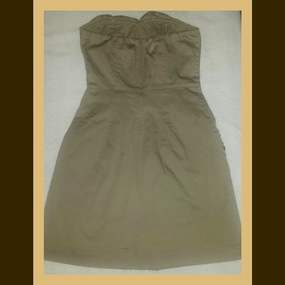 NWOT * The Limited * Strapless Khaki Dress * - Picture 3 of 4
