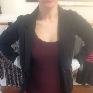 Cotton blazer with pinstripe cuffs