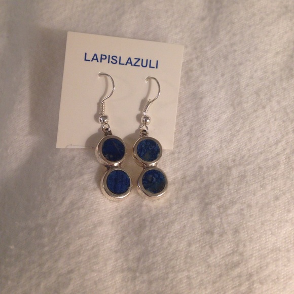 Lapis silver earrings