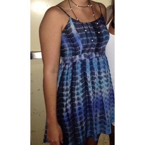 Super cute blue tie dye dress!