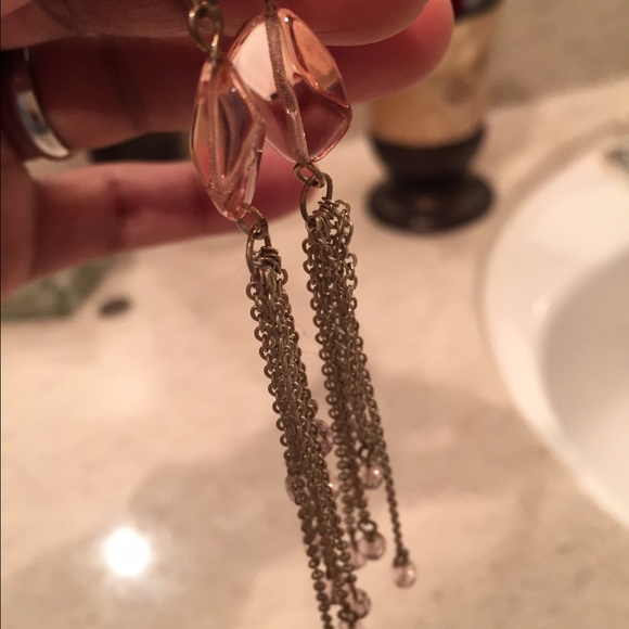 Blush Pink Dangling Earrings... - Picture 2 of 4