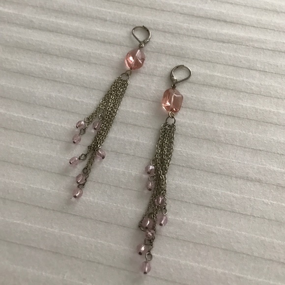 Blush Pink Dangling Earrings... - Picture 3 of 4