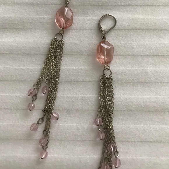 Blush Pink Dangling Earrings... - Picture 4 of 4