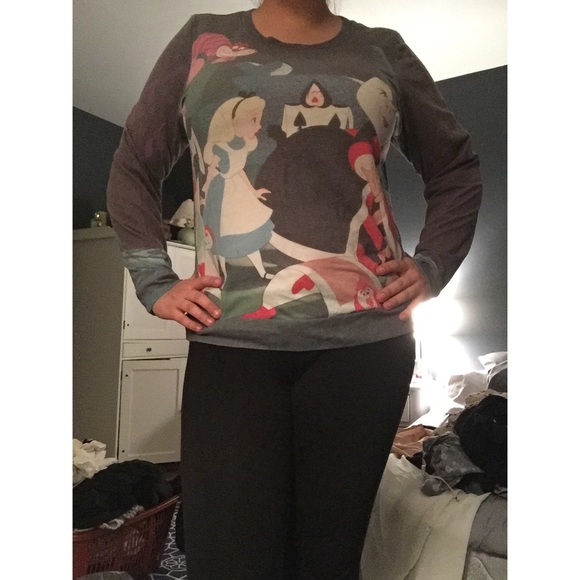Alice in Wonderland Crew Neck Sweater