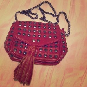 Sandra Roberts Dark maroon studs