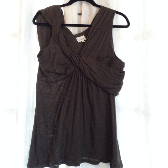 EUC Anthropologie Deletta Hunter Green Wrap Top!