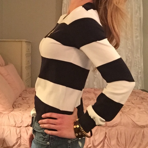 Sold as Bundle: Ralph Lauren Navy Striped Sweater - Picture 4 of 4