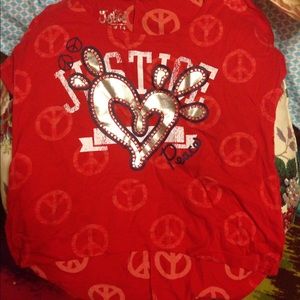 Cropped High-Low Short Sleeve Justice Shirt