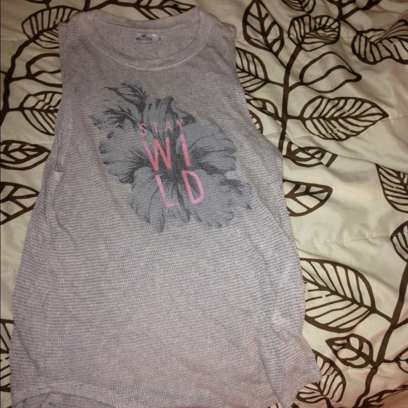 hollister long tank top