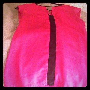 Pink and Black Cut Out Top