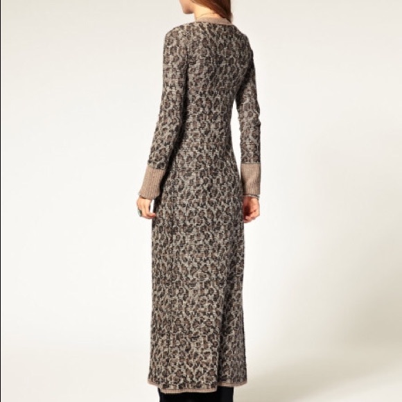 Free People Leopard Print Maxi Cardigan Sweater - Picture 2 of 4