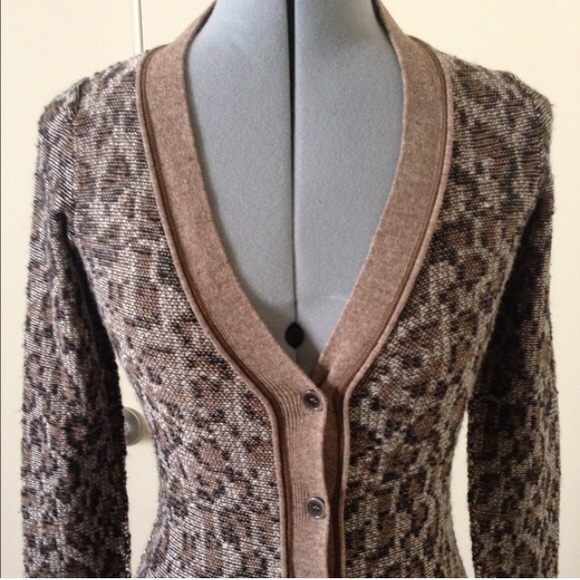Free People Leopard Print Maxi Cardigan Sweater - Picture 3 of 4
