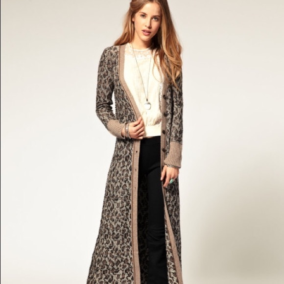 Free People Leopard Print Maxi Cardigan Sweater - Picture 4 of 4