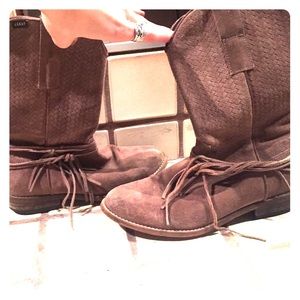 Leather cowgirl boots