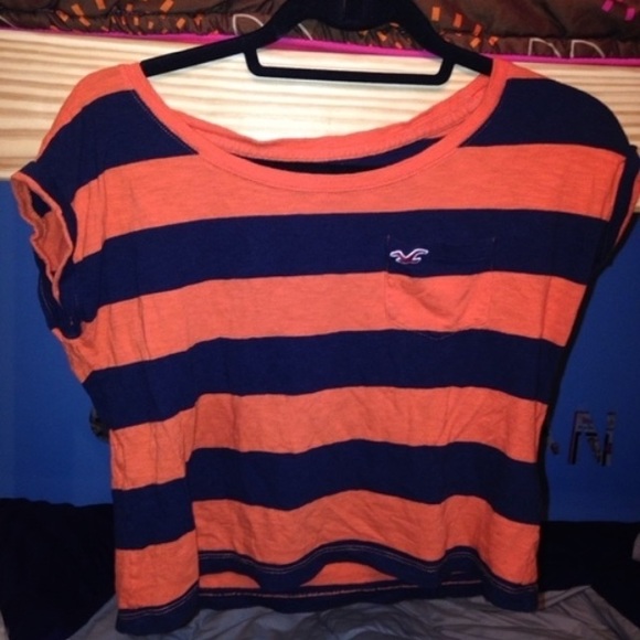 Striped hollister crop top