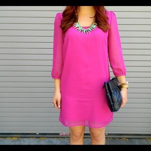 Fuchsia Shift Dress