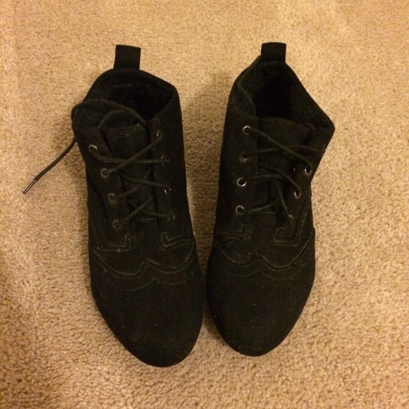 Black Suede Ankle Booties