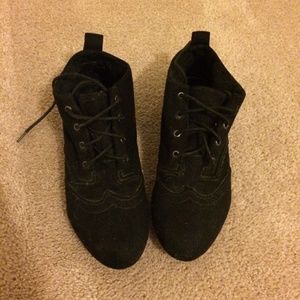 Black Suede Ankle Booties