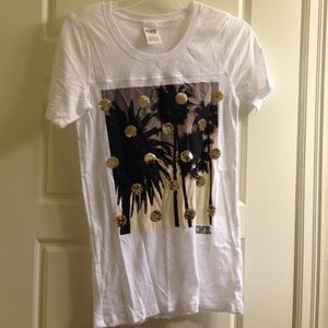 PINK graphic tee with sequins