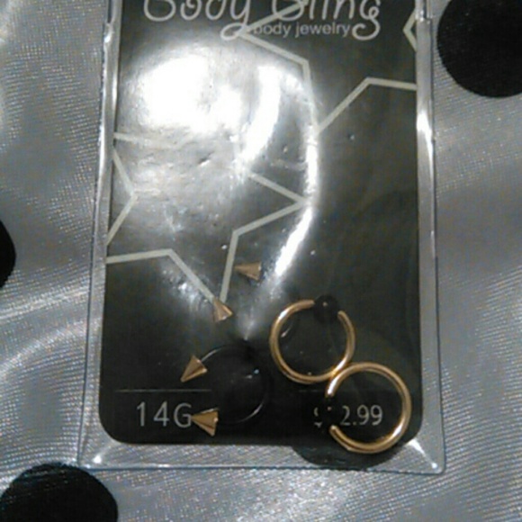 Silvermoon and horseshoe body jewlery