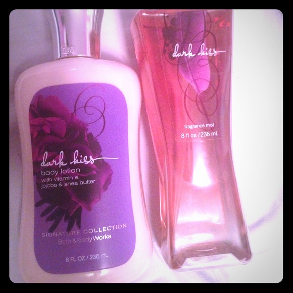 Gently used dark kiss body lotion and body spray.