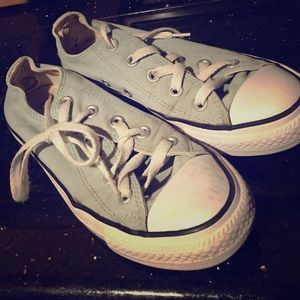 Light blue-grey converse all-star low top sneakers