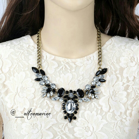 Crystal Encrusted Statement Necklace