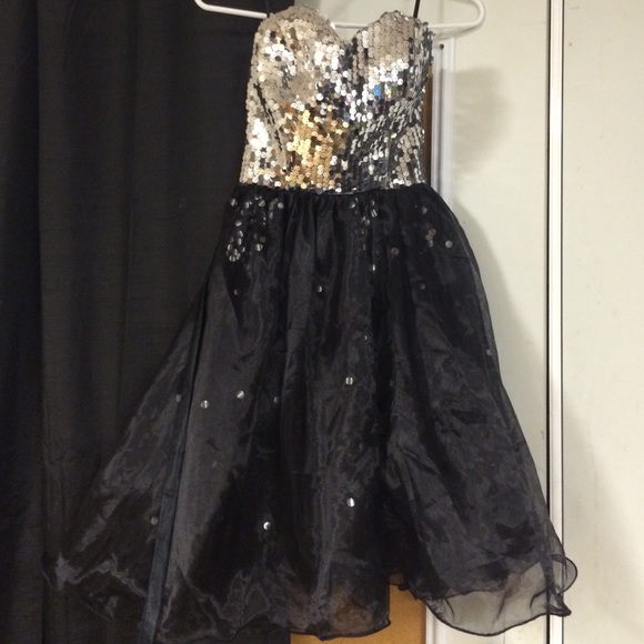 Black sequin dress