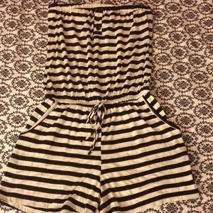 F21 stripped romper