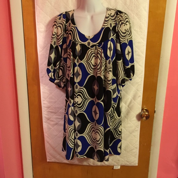 Blue patterned tunic/dress