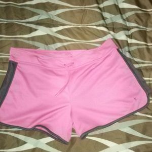 Pink running shorts