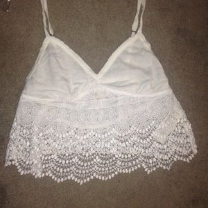 Hollister crochet crop top