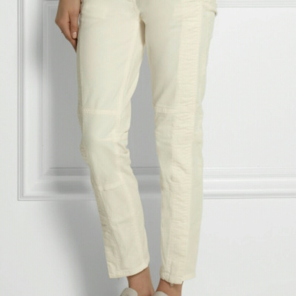 77 off J. Crew Pants J Crew winter white ankle motorcycle pants from
