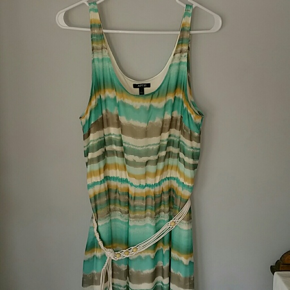 Apt. 9 Full Length Dress with Beaded Rope Tie