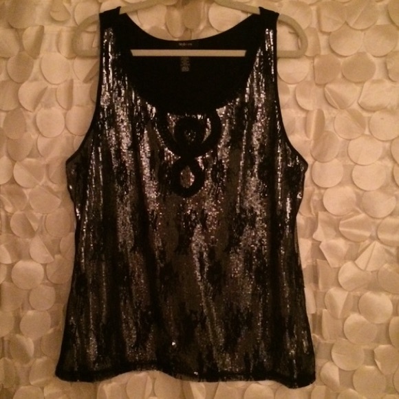 Style&Co sequin & lace tank