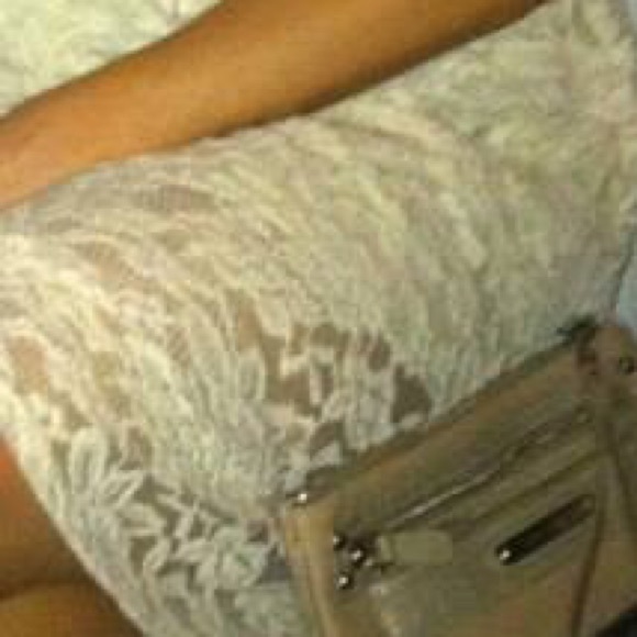 *SOLD in bundle- Nude colored lace hi-low dress - Picture 3 of 3