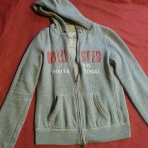 Gray womens hollister hoodie