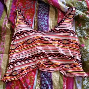 Flowy aztec crop tank from Rue21