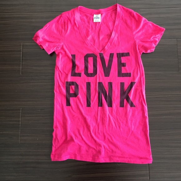 vs love pink v-neck T