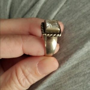 Sterling Silver silpada ring with large stone