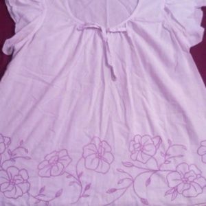 Lavender floral blouse