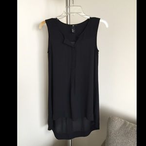 Hi-low black sleeveless H&M top