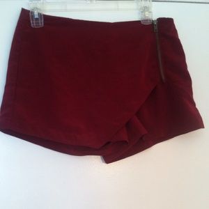 Burgundy skort