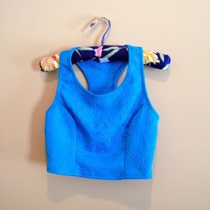Blue crop top
