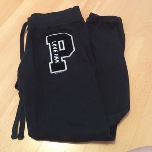 VS/PINK black joggers