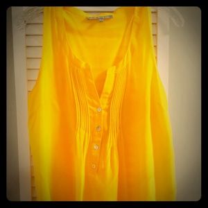 Daniel Rainn yellow/orange silk blouse/tunic.
