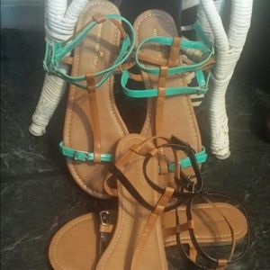 Bundle ankle strapped sandals