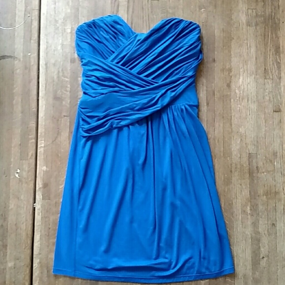 Strapless Cross-layered Rayon Dress